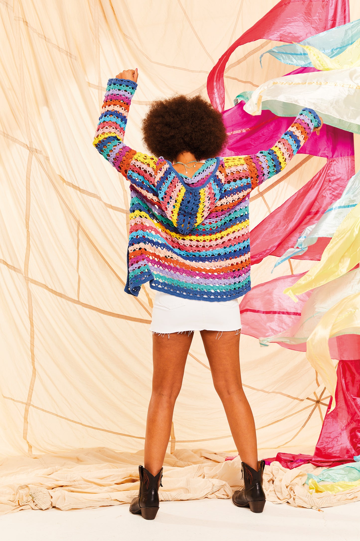 Sirdar 10528 Women Crochet Hoodie in Stories DK Pattern