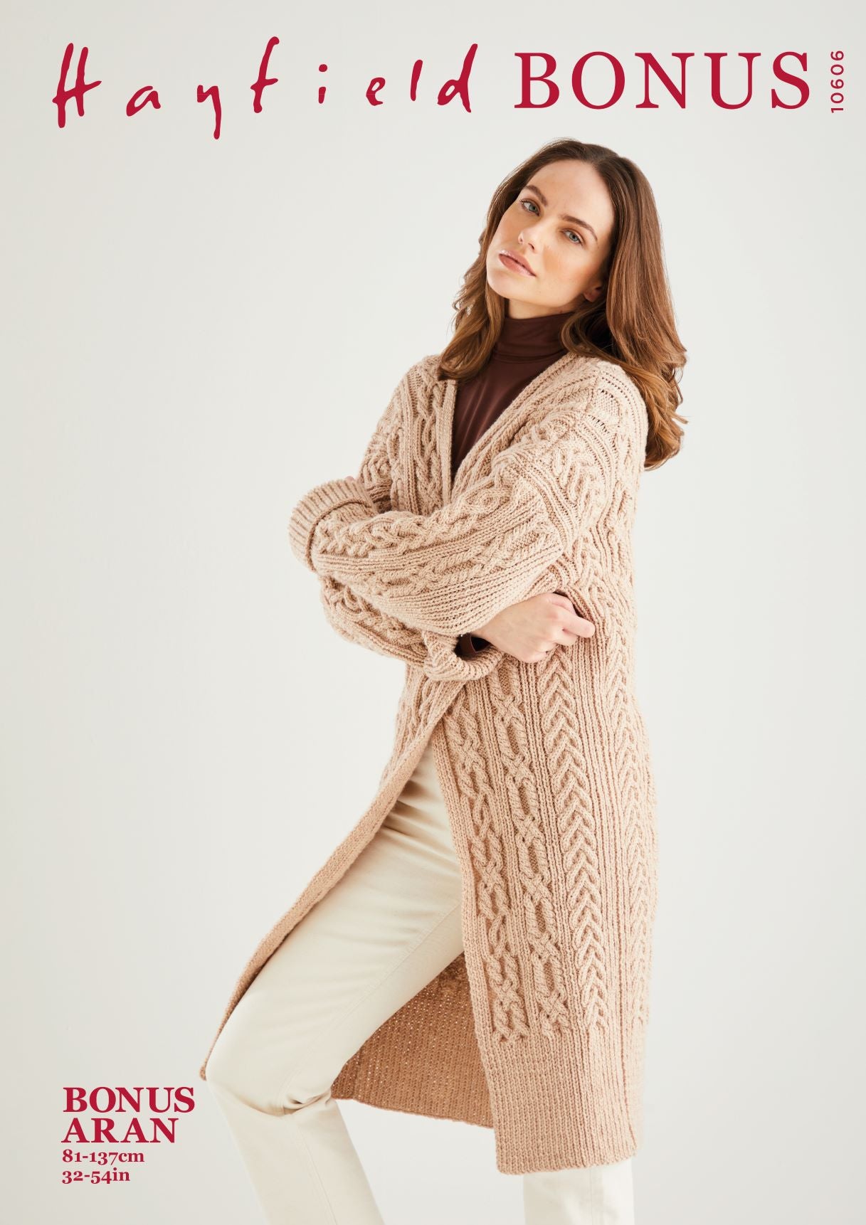 Hayfield 10606 Cardigan in Hayfield Bonus Aran leaflet