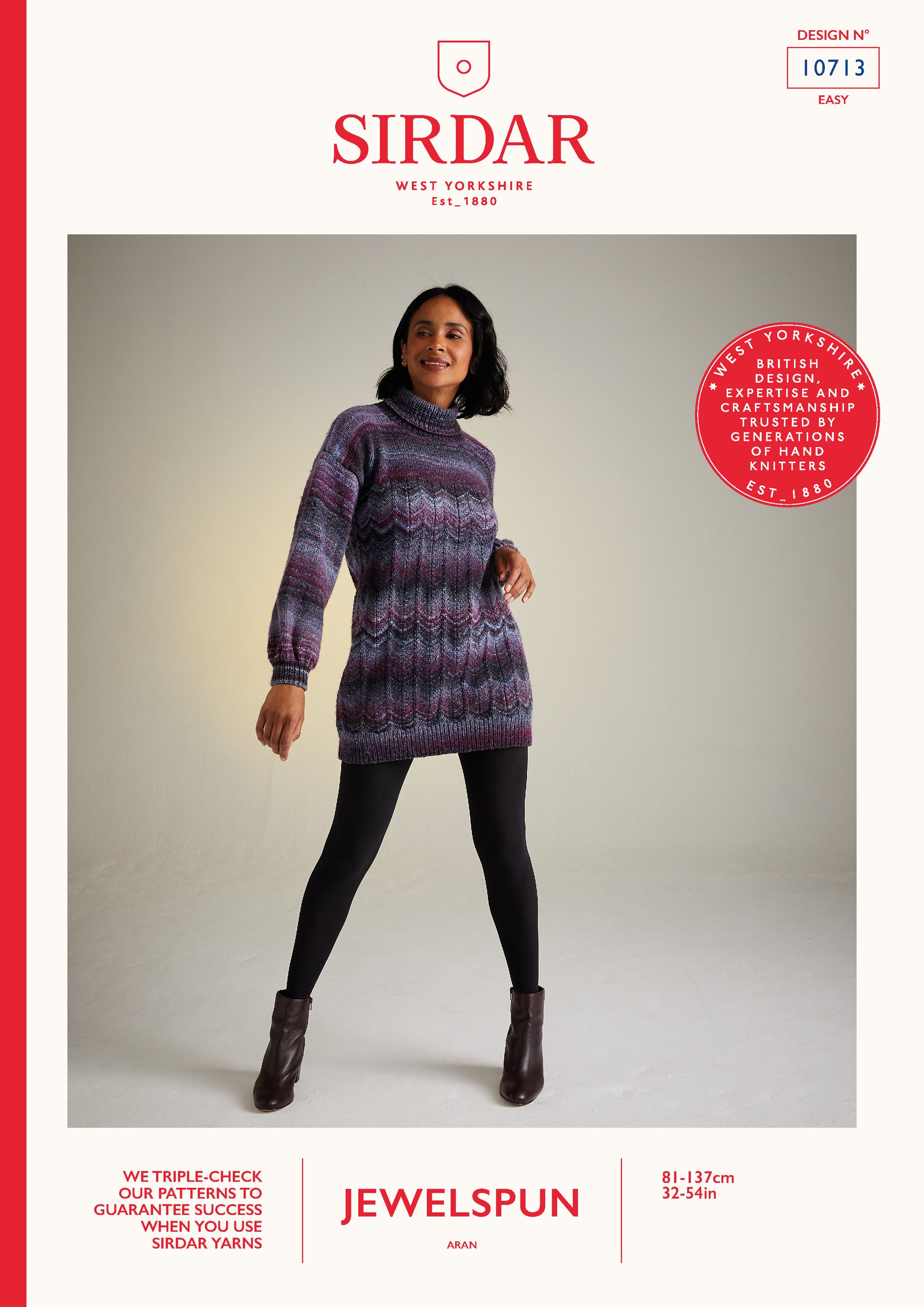 Sirdar 10713 Sweater Dress in Jewelspun Booklet