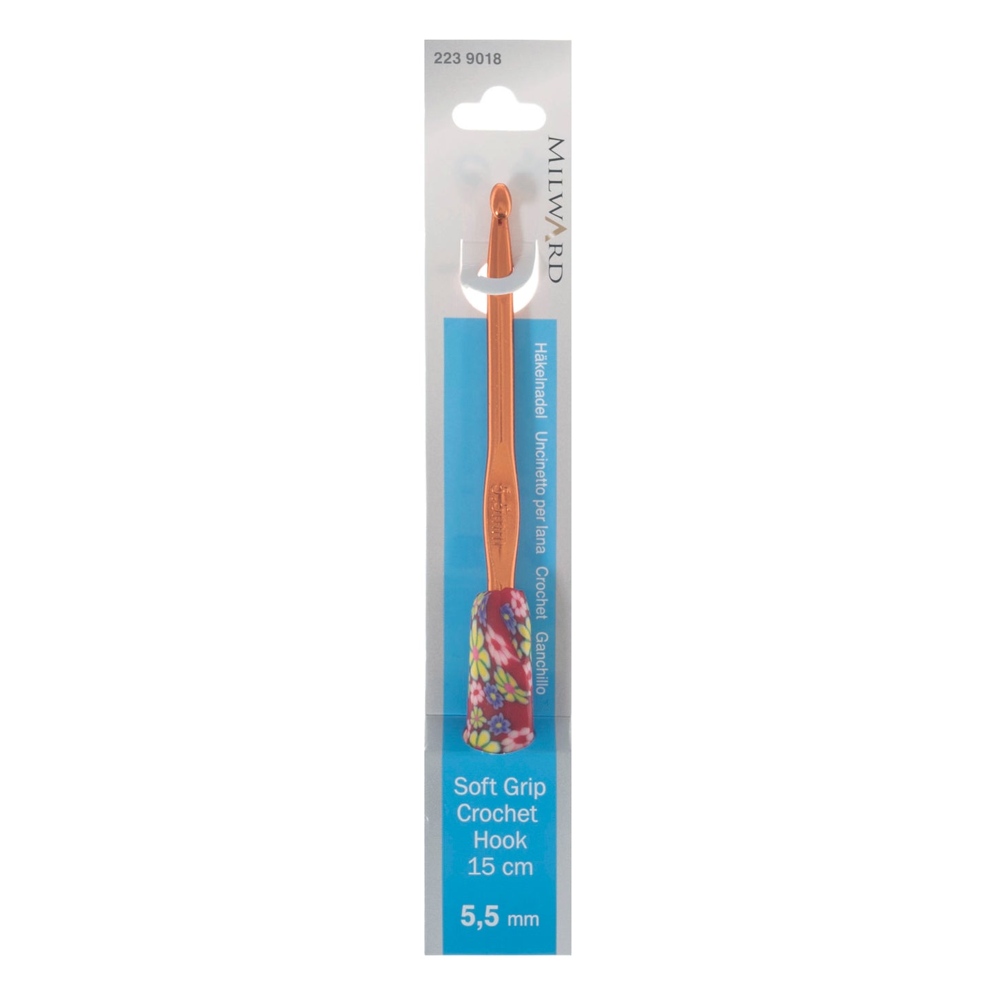 Crochet Hook Polymer Clay Handle: 15cm x 5.5mm