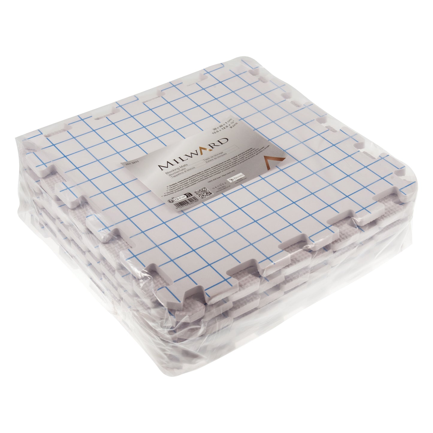 Blocking Mats: 1 x 32 x 32cm: 9 Pieces with Knit Blockers & Pin Set