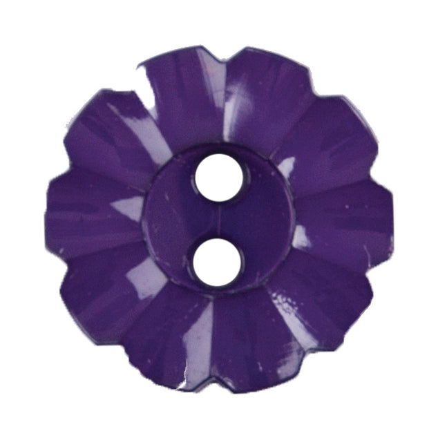 Flower Button 15mm Purple