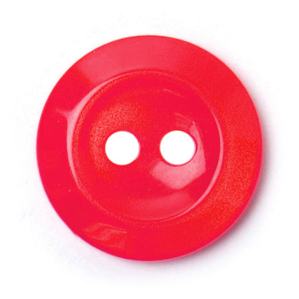 Rimmed Button Red 14mm