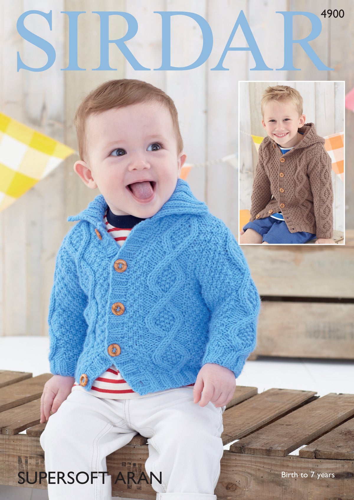 Sirdar 4900 Baby Boy's & Boy's Cardigans in Supersoft Aran Leaflet