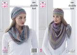 King Cole: 5401 Crochet Shawl, Cowl, and Hat