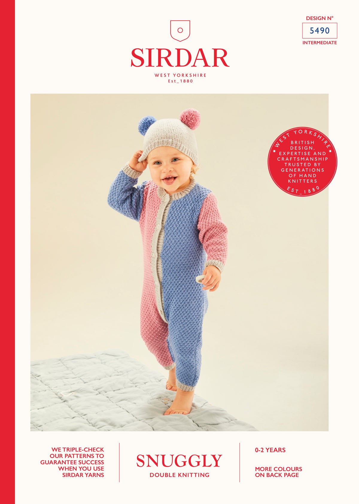 Sirdar 5490 DK Jumpsuit with Hat Birth - 2 Years