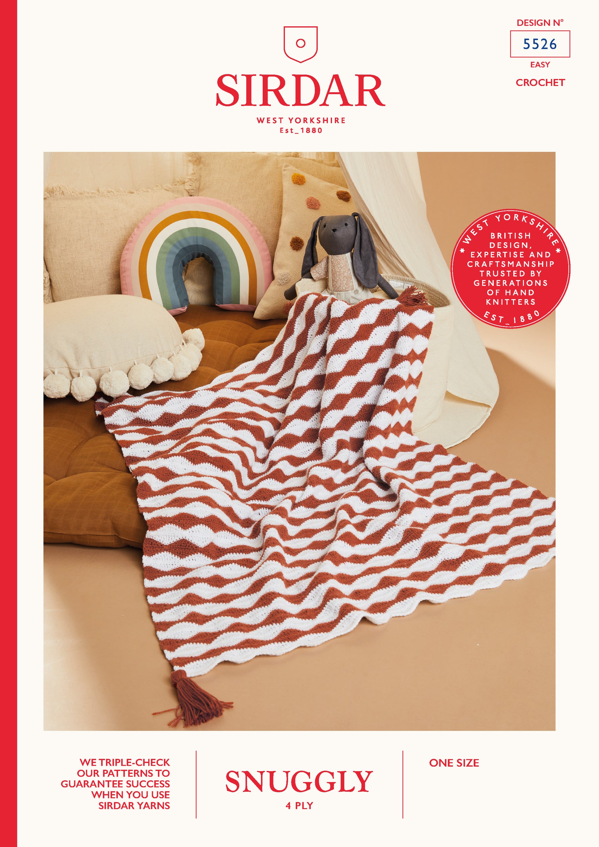 Sirdar Snuggly 4ply 5526 Crochet Diamond Blanket