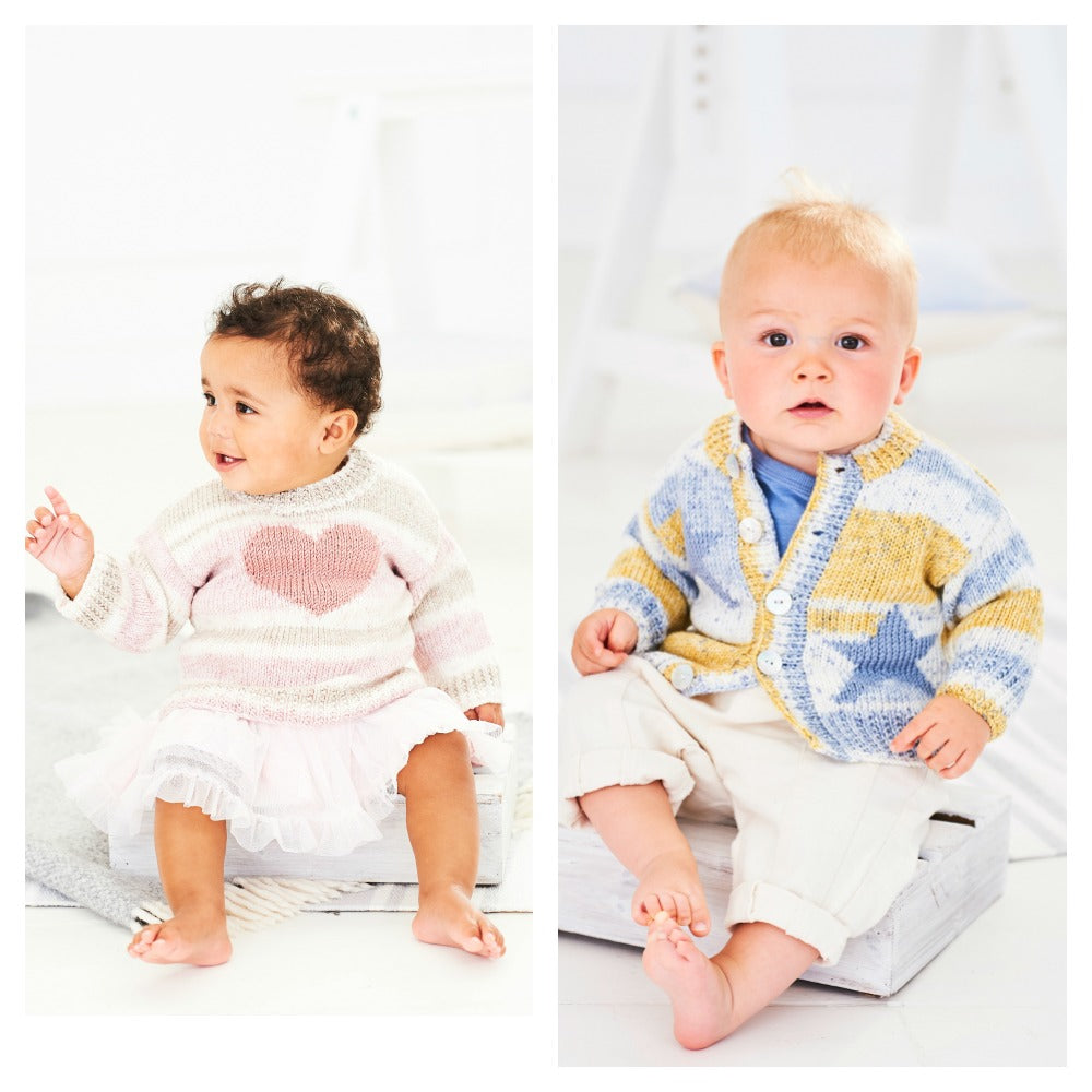 Pattern: Bambino Prints DK: 9745 Sweater Or Cardigan