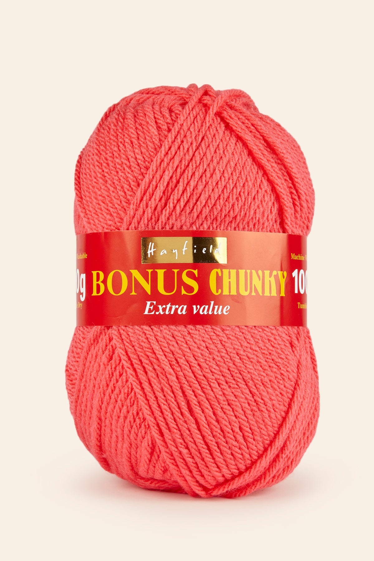 Thursday Twenty 15.10.26 578 Bright Coral  Bonus Chunky x 10 Balls With Pattern