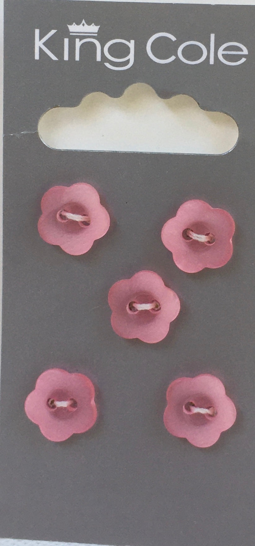 BUT044 Flower Buttons Pink Small
