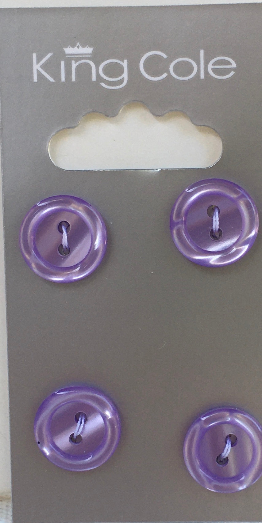 BUT054 Rimmed Round Buttons Purple Small