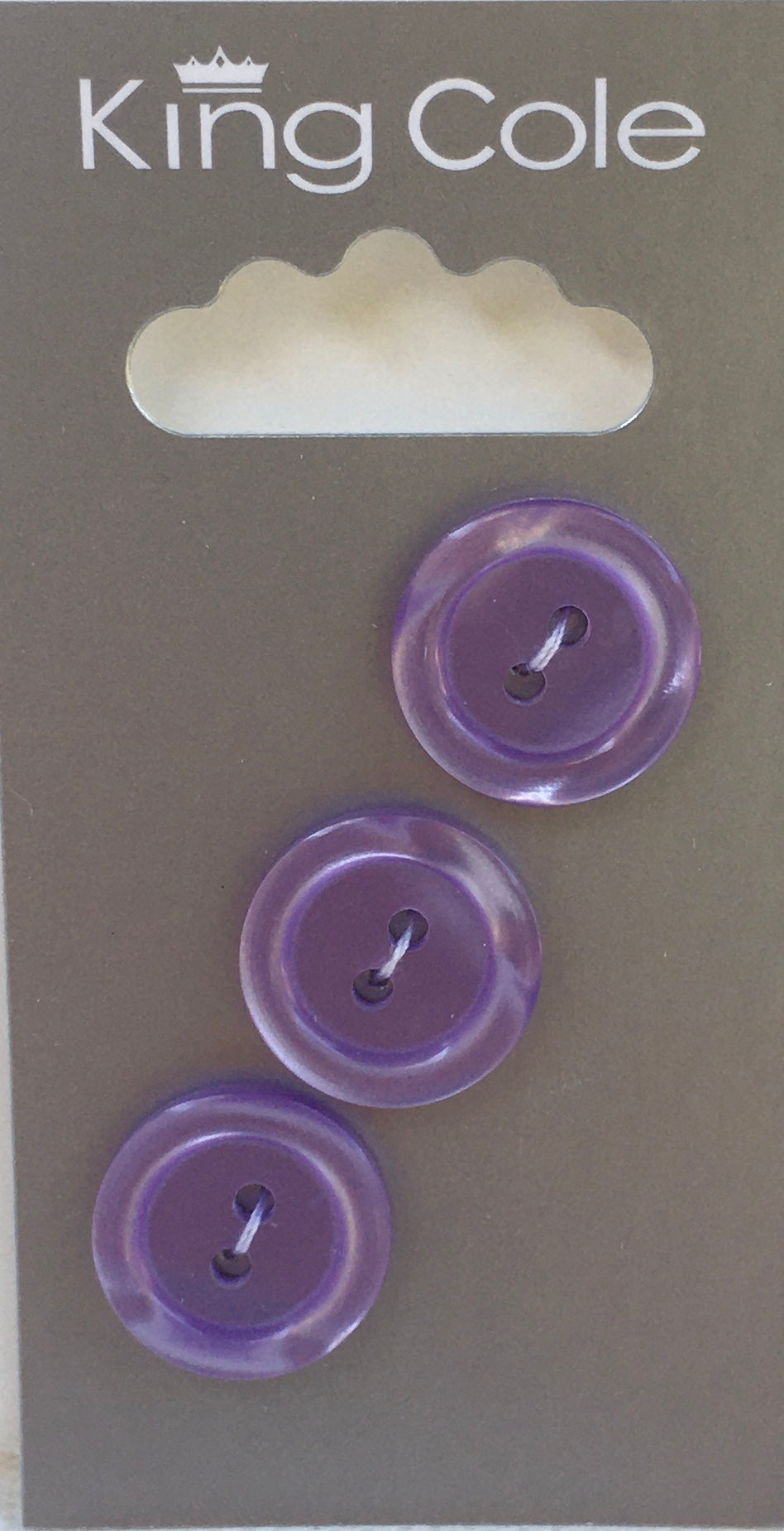 BUT055 Rimmed Round Buttons Purple Medium