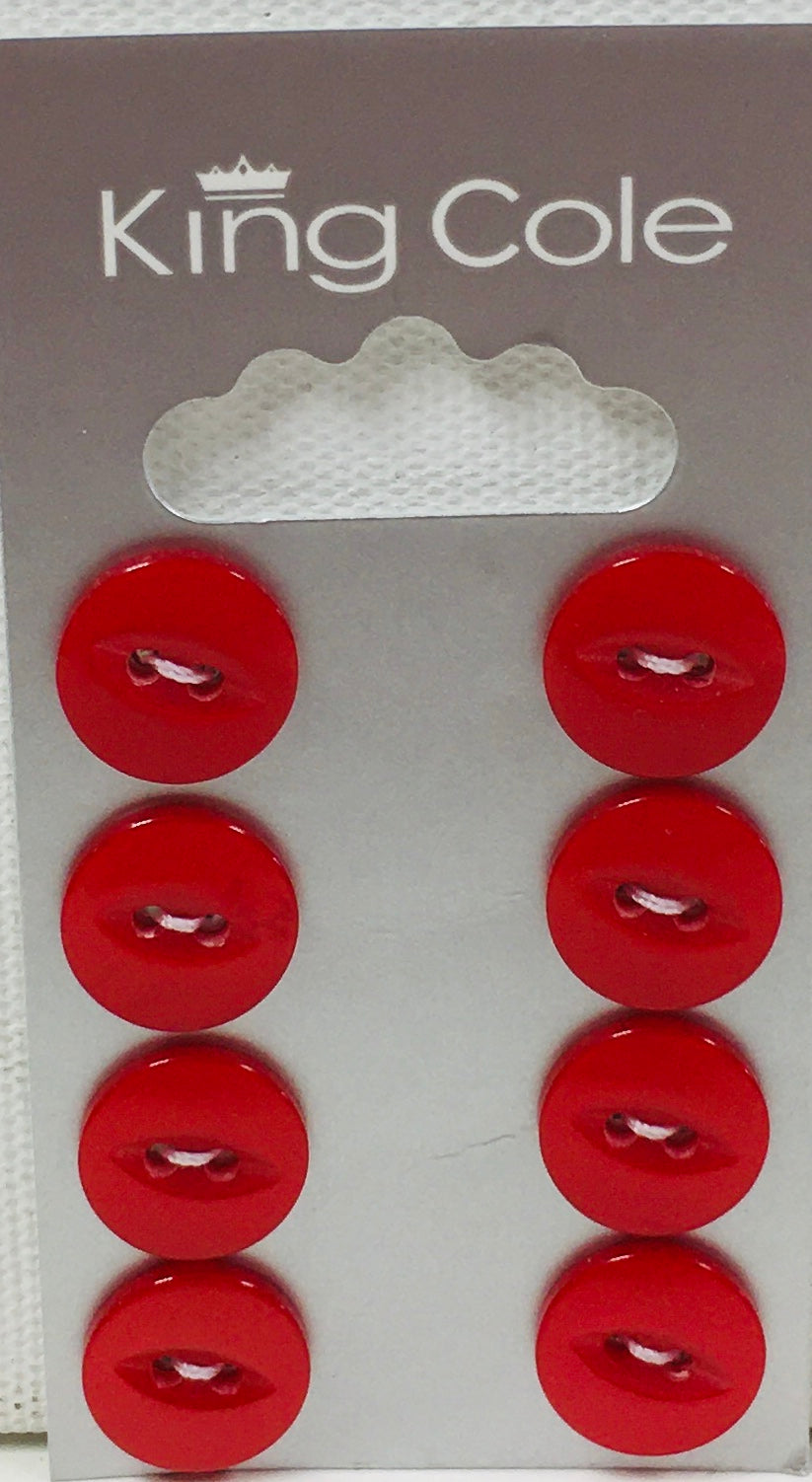BUT057 Fisheyed Buttons Red Small