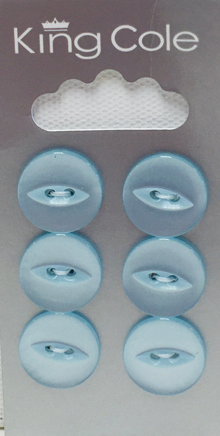 BUT066 Fisheyed Buttons Pale Blue Medium