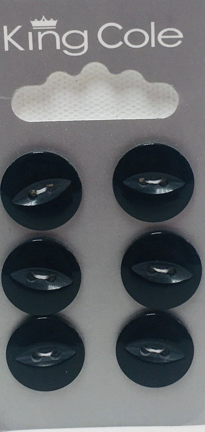 BUT114 Fisheye Button Black Medium