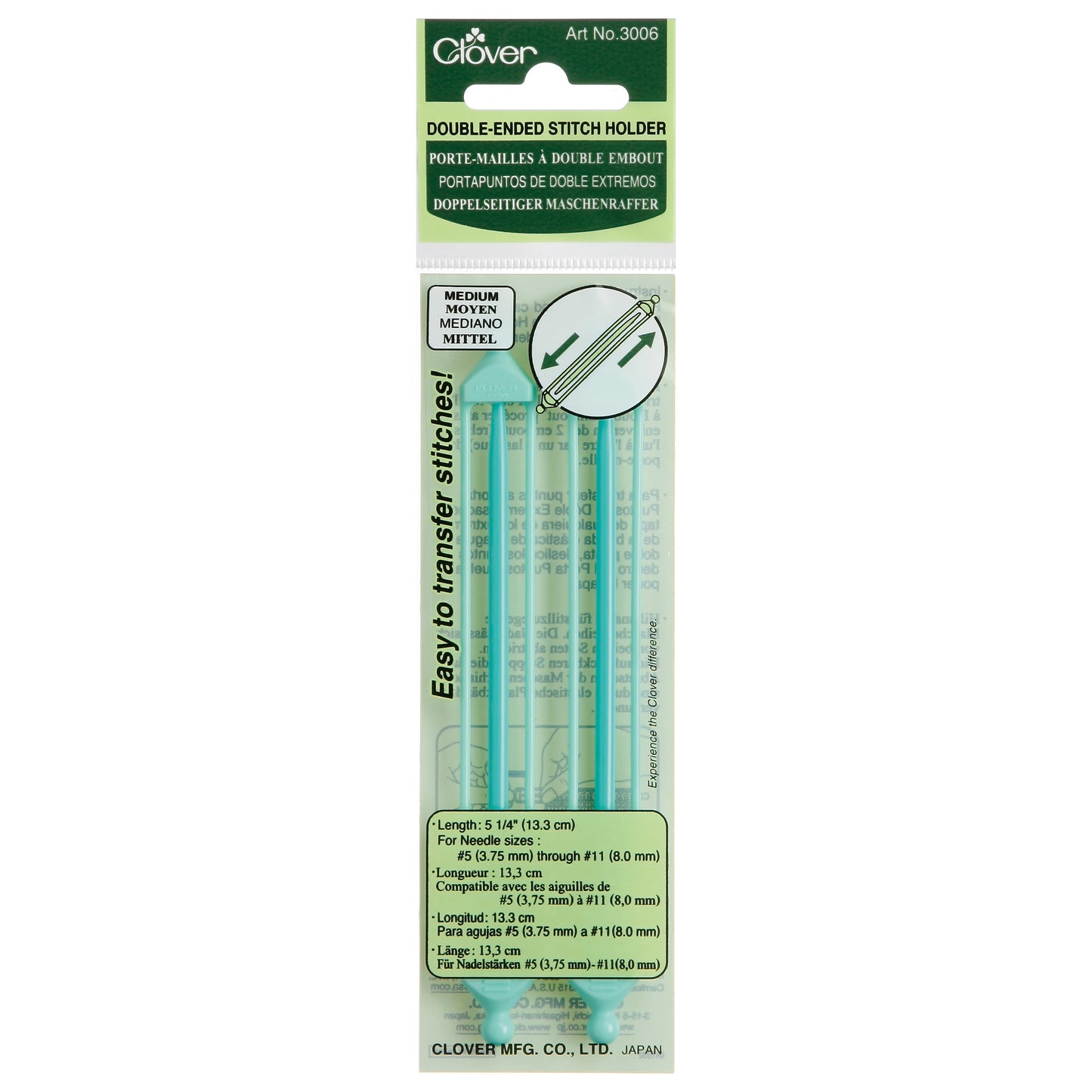 Clover Double-Ended Stitch Holder 3.75mm - 8.00mm