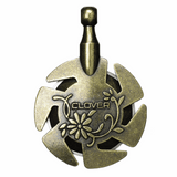 Clover Yarn Cutter: Pendant: Antique Silver