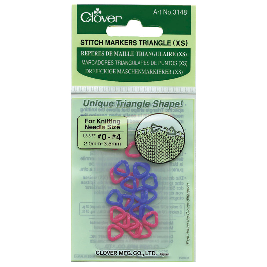 Clover Stitch Markers: Triangle (XS)