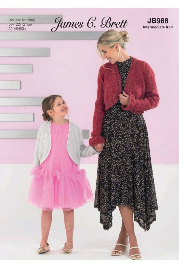 James C Brett 988 Cardigan in Elegance DK Leaflet