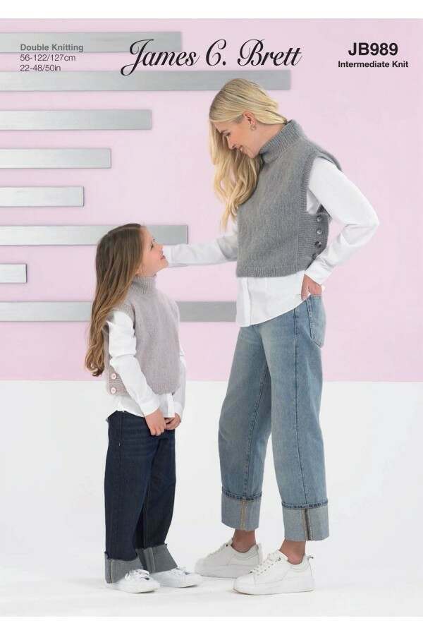 James C Brett 989 Slipover in Elegance DK Leaflet