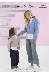 James C Brett 992 Cardigan in Elegance DK Leaflet