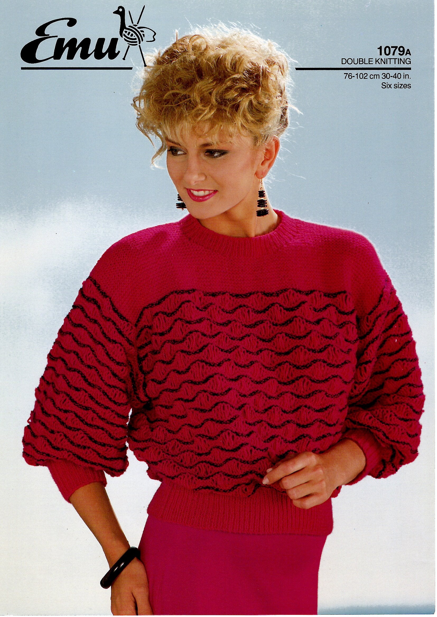PDF Ladies Knitted Top DK Emu 1079 (Downloadable PDF)
