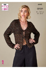 King Cole 6445 Tank Top and Cardigan in Firefly Aran Leaflet
