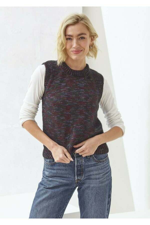 King Cole 6630 Top and Tank Top in Firefly Aran Leaflet