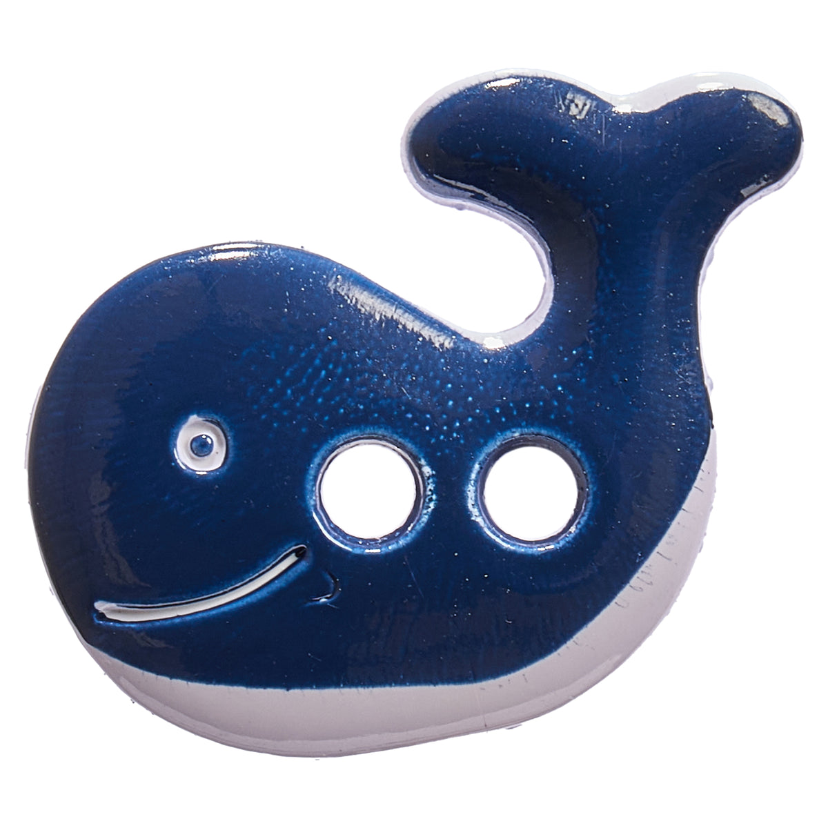 Buttons: Whale: 18mm: Blue