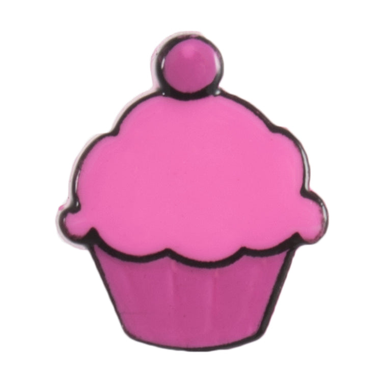 Cupcake Button 11mm Fuschia