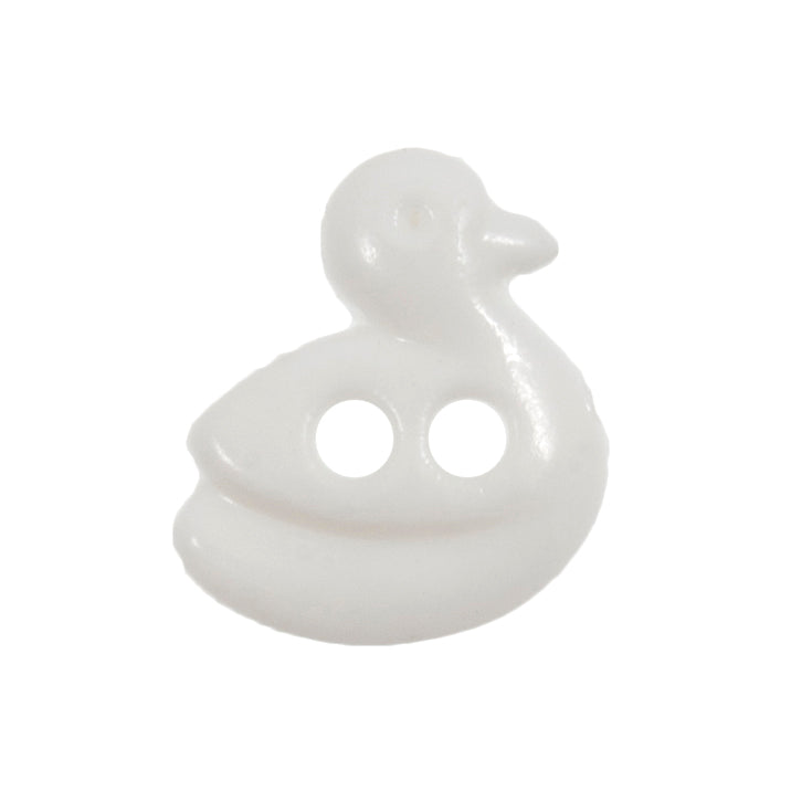 Duck Shaped Button 12mm White