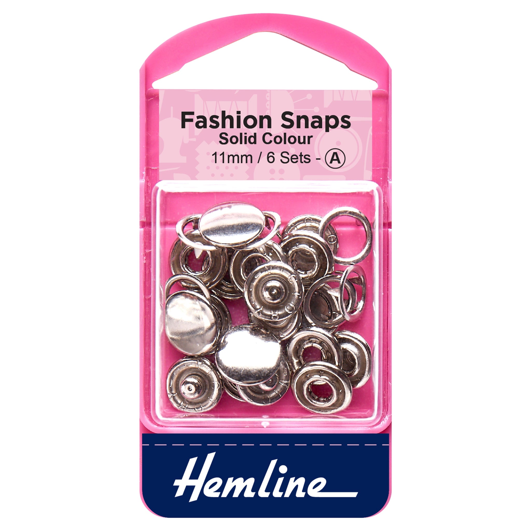 Snap Fasteners Fashion Solid Top 11mm Silver
