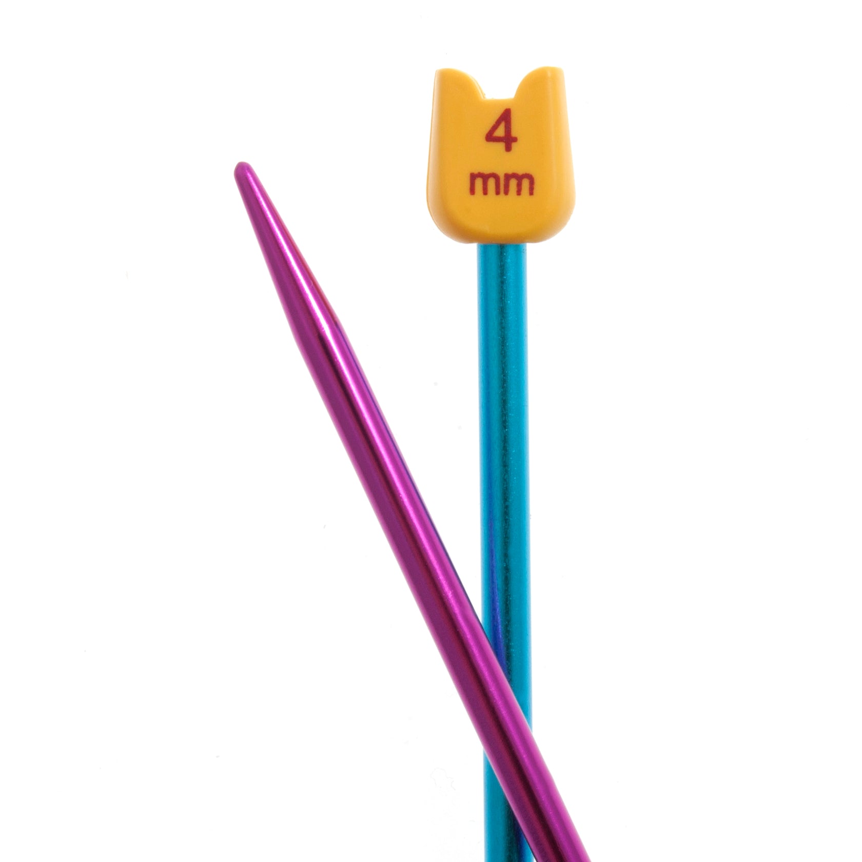 Children's Knitting Needles 4.00mm 18cm Blue and Magenta
