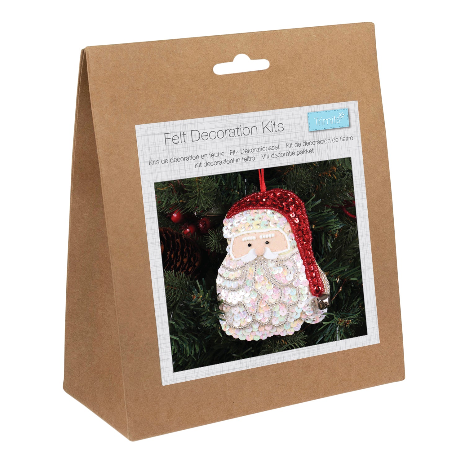 Christmas Felt Decoration Kit : Sequin Santa