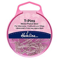 Pins: T-Pins: 51mm: Nickel: 20 Pieces