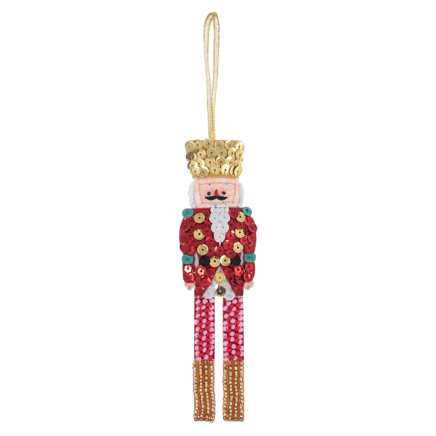 Christmas Felt Decoration Kit : Beaded Nutcracker