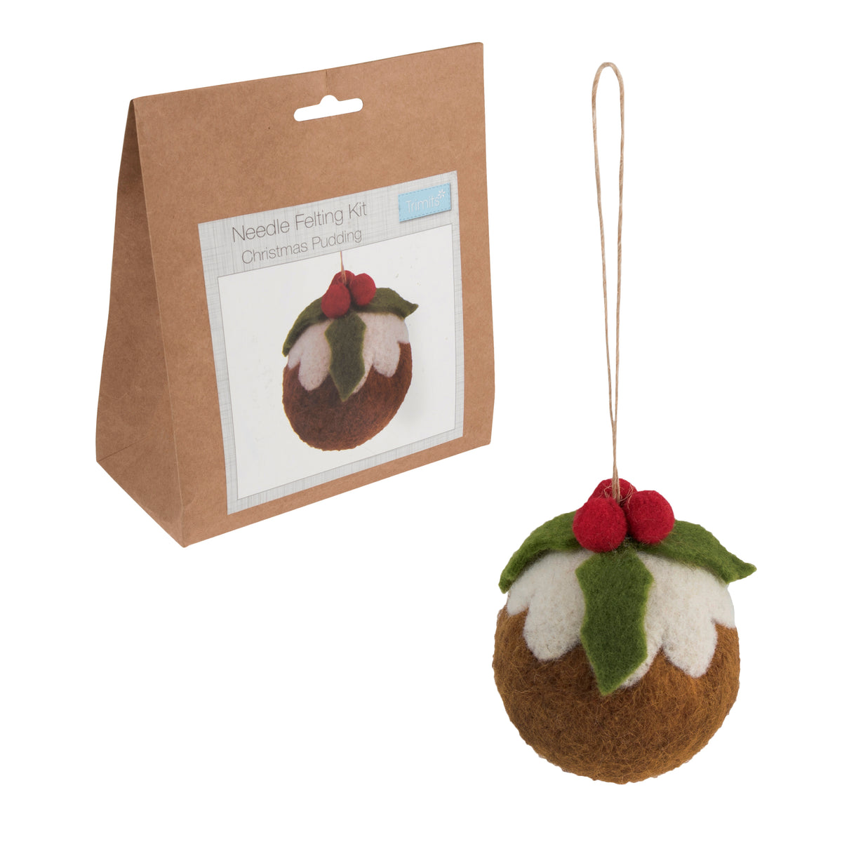 Needle Felting Kit - Christmas Pudding