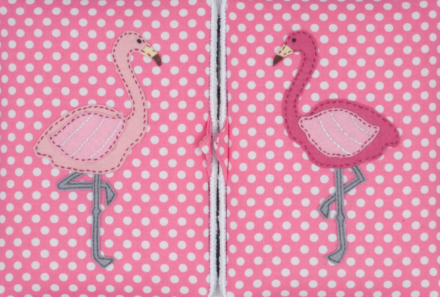 Sewing Box Flamingo Pink Polka Dot