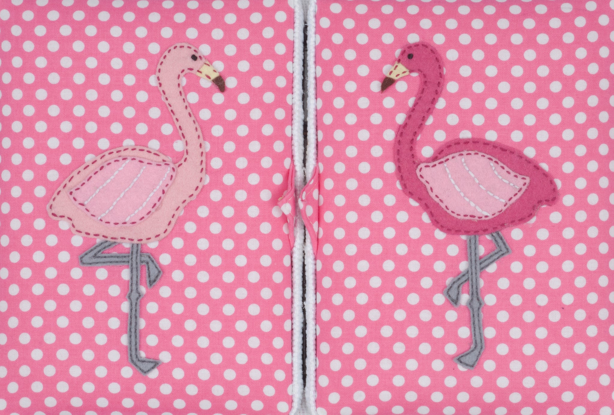 Sewing Box Flamingo Pink Polka Dot