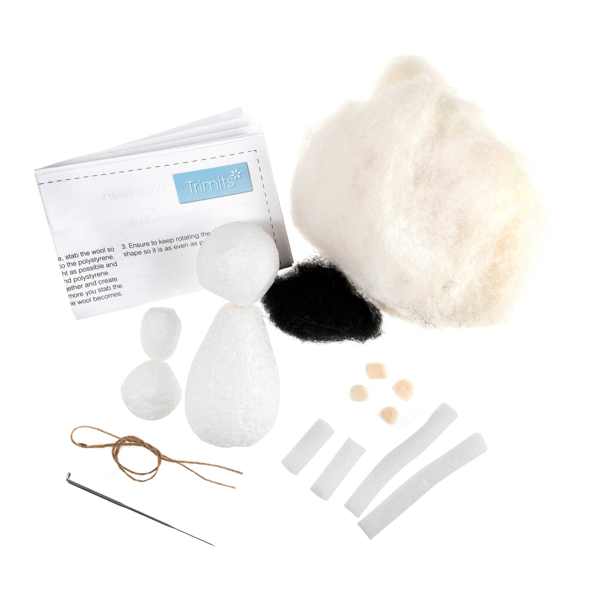 Needle Felting Kit - Polar Bear