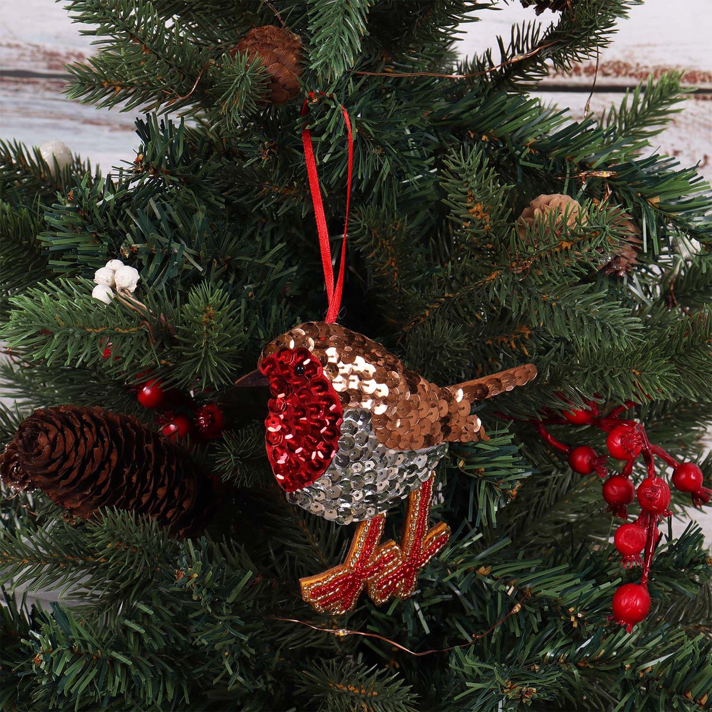 Christmas Felt Decoration Kit : Sequin Robin