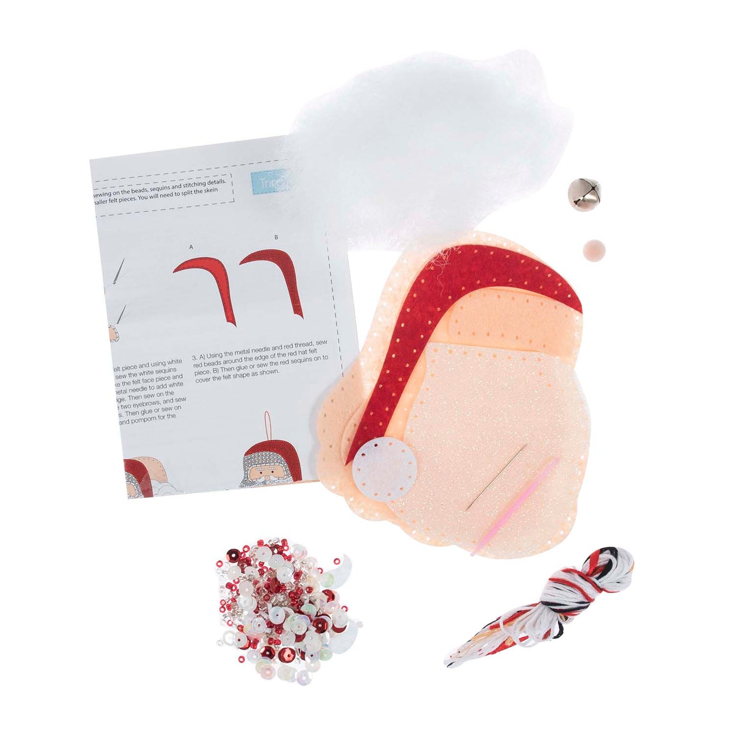 Christmas Felt Decoration Kit : Sequin Santa