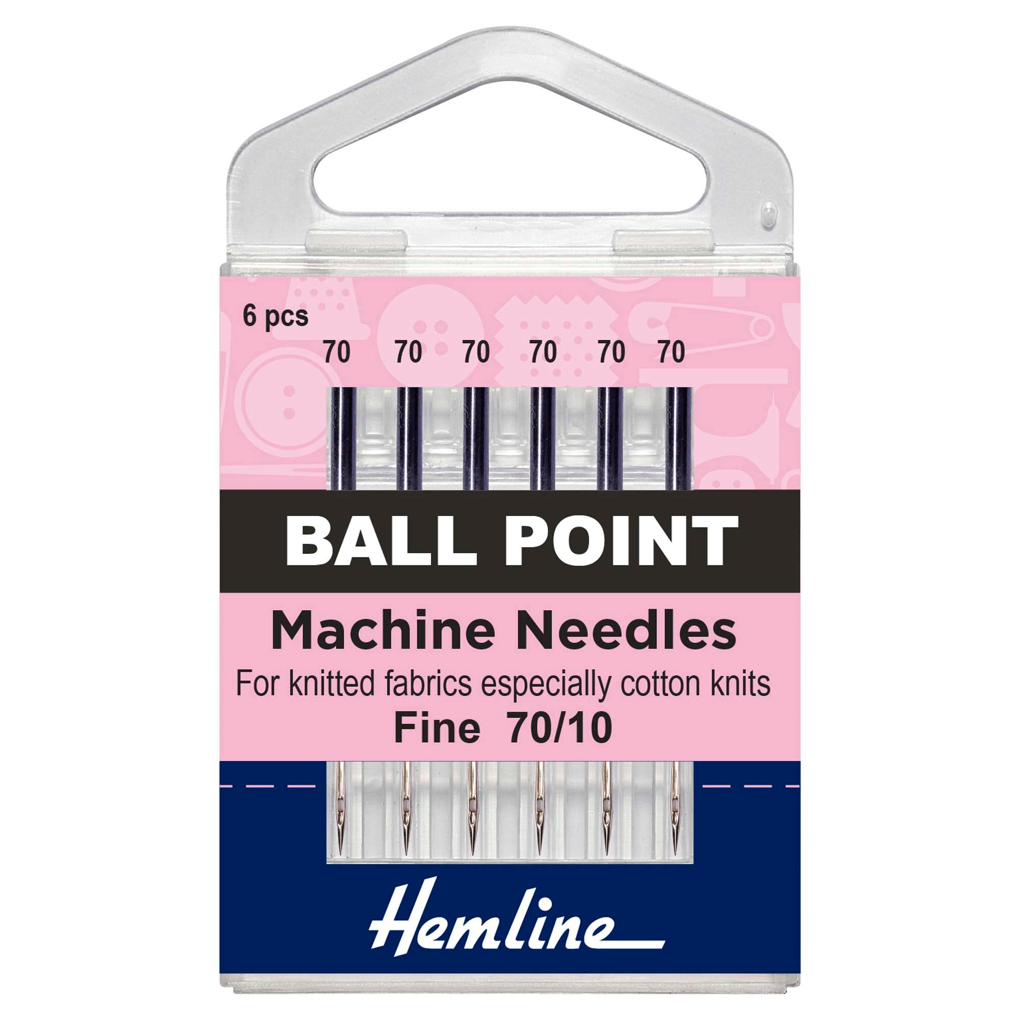 Sewing Machine Needles: Ball Point: Fine 70/10