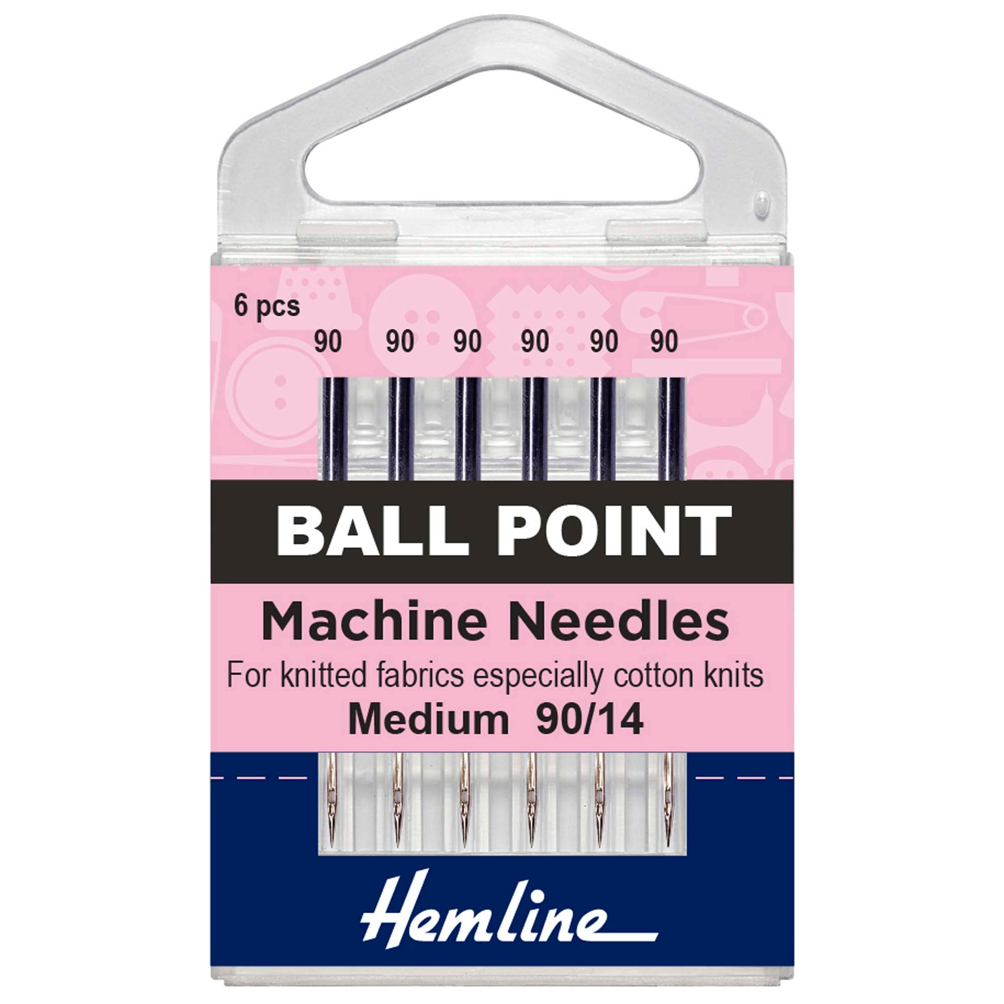 Sewing Machine Needles: Ball Point: Medium/Heavy 90/14