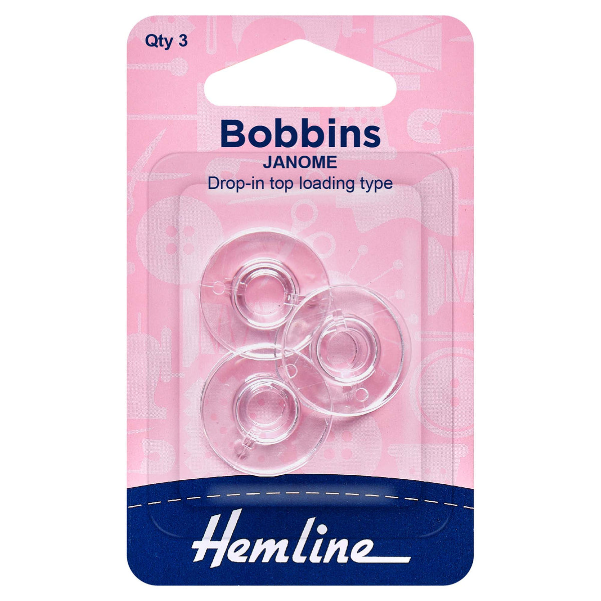 Plastic Bobbin: Janome Drop In & Front Loading Sewing Machines