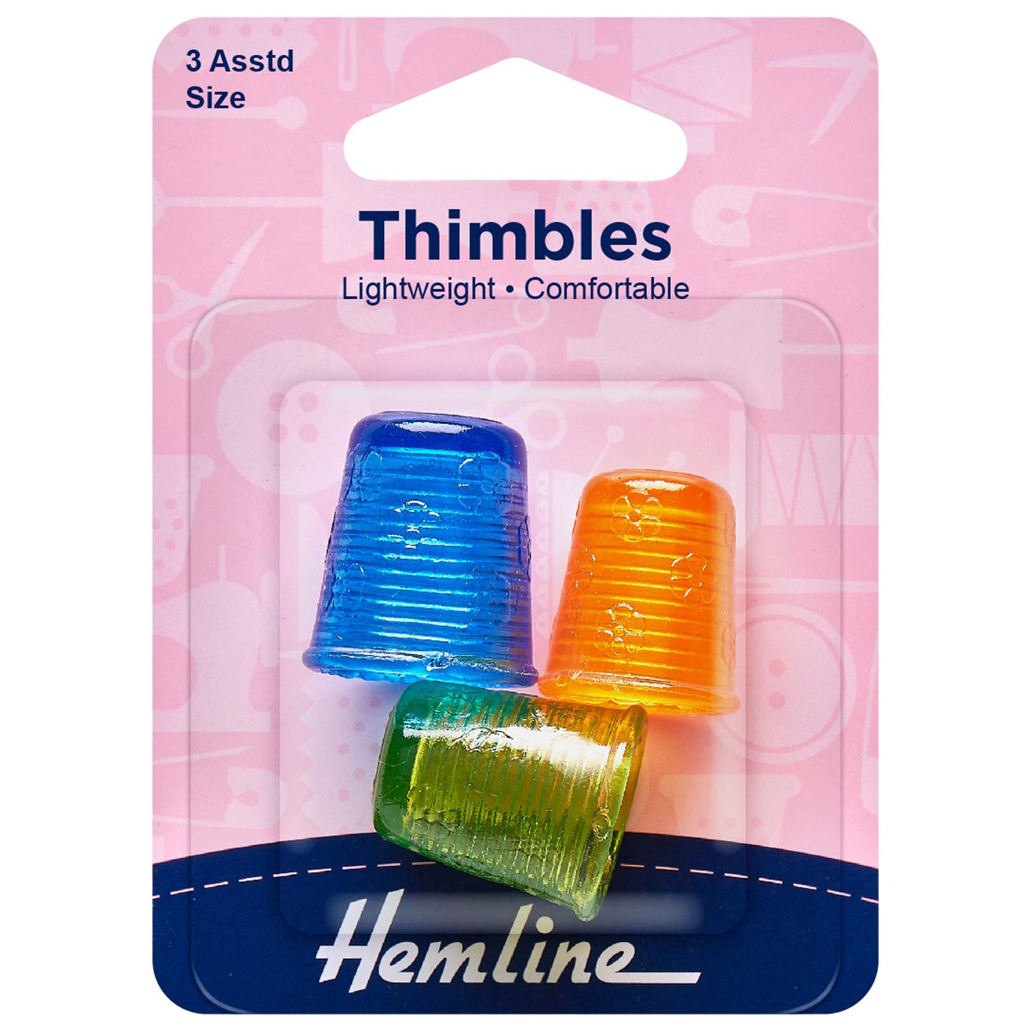 Thimble: Lightweight: 3 Assorted Sizes