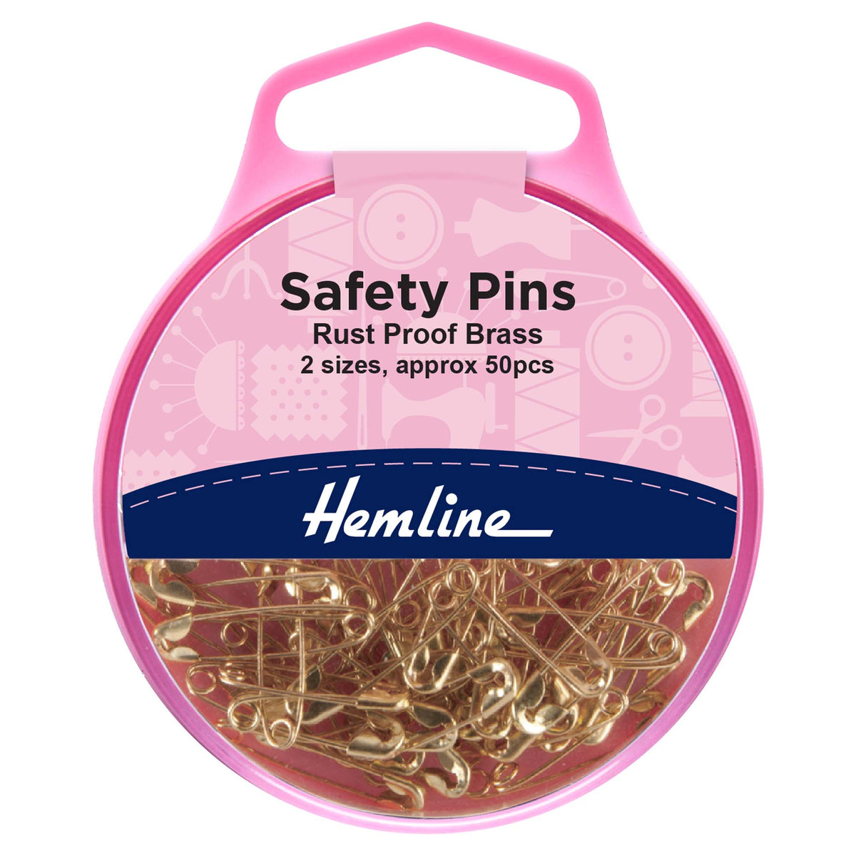 Safety Pins: Brass: 19mm and 23mm: 50 Pieces