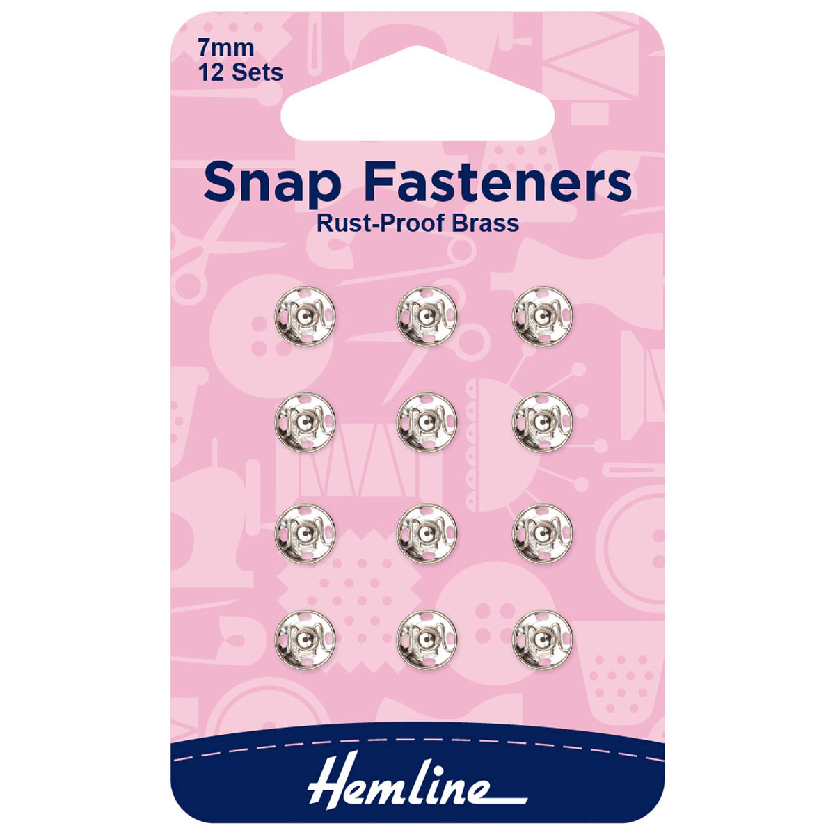 Snap Fasteners: Sew-on: Nickel: 7mm