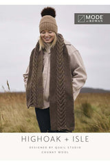 MODE at Rowan - Highoak and Isle - Hat and Scarf by Quail Studio in Chunky Wool Leaflet
