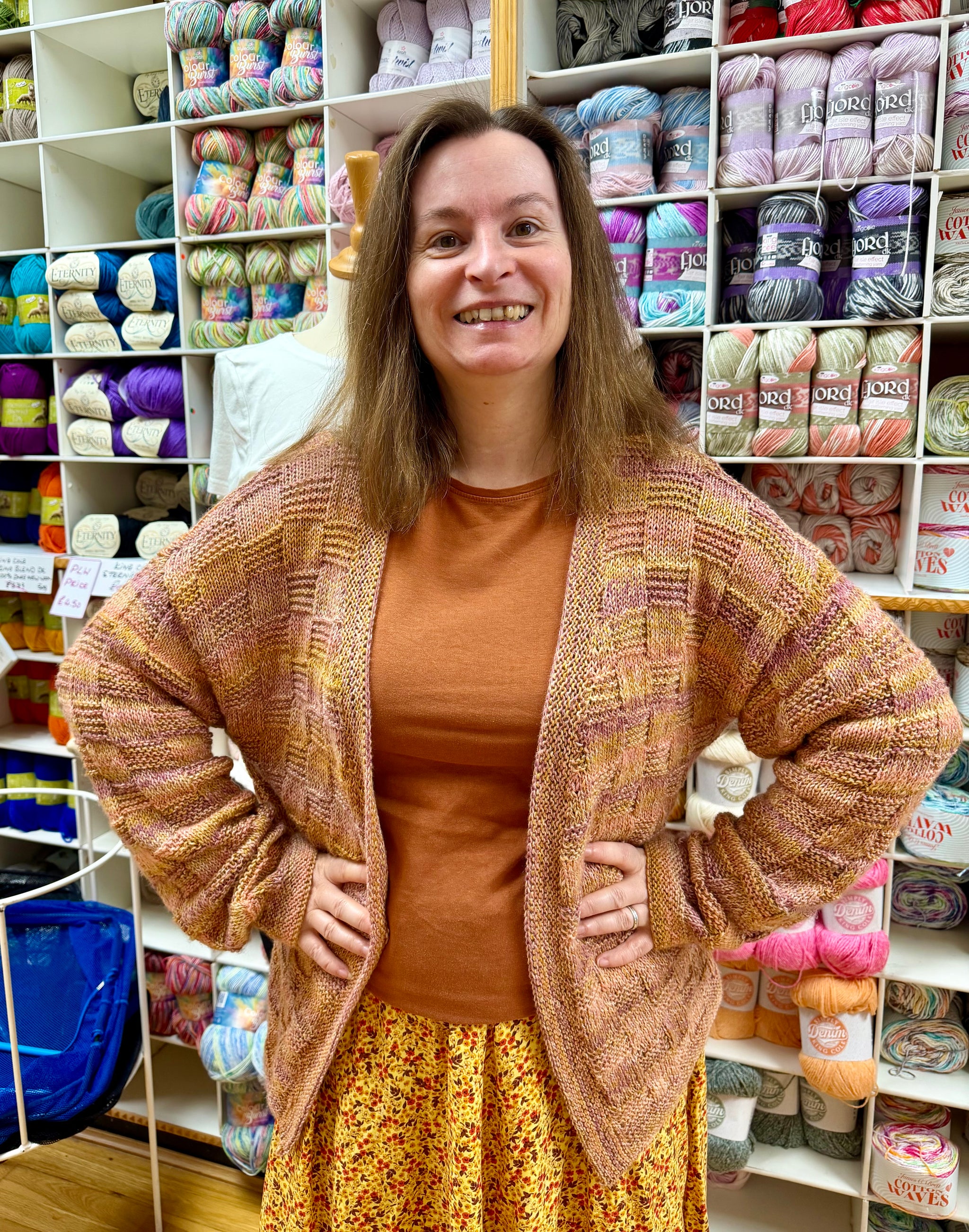 Thursday Twenty Box Stitch Cardigan Sunset Soriee
